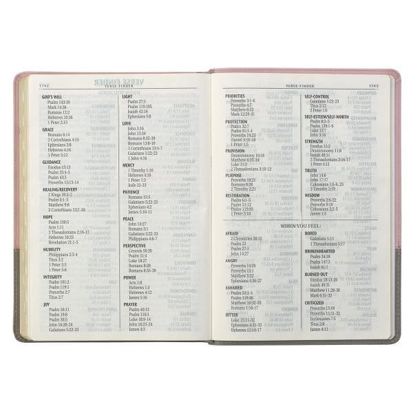 KJV Pink And Grey Faux Leather Bible Super Giant Print - Image 13