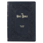KJV Midnight Blue Antique Frame Faux Leather Full-Size Bible Giant Print Indexed - Image 7
