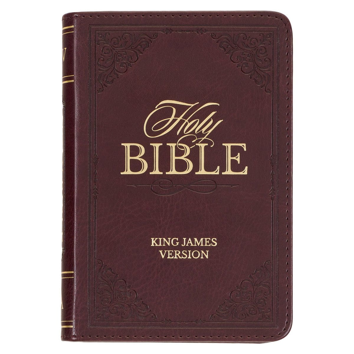 9781642729184_front KJV Burgundy Faux Leather Mini Pocket Bible - Image 4