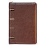 ESV Dark Brown Faux Leather Compact Bible With Zip - Image 7