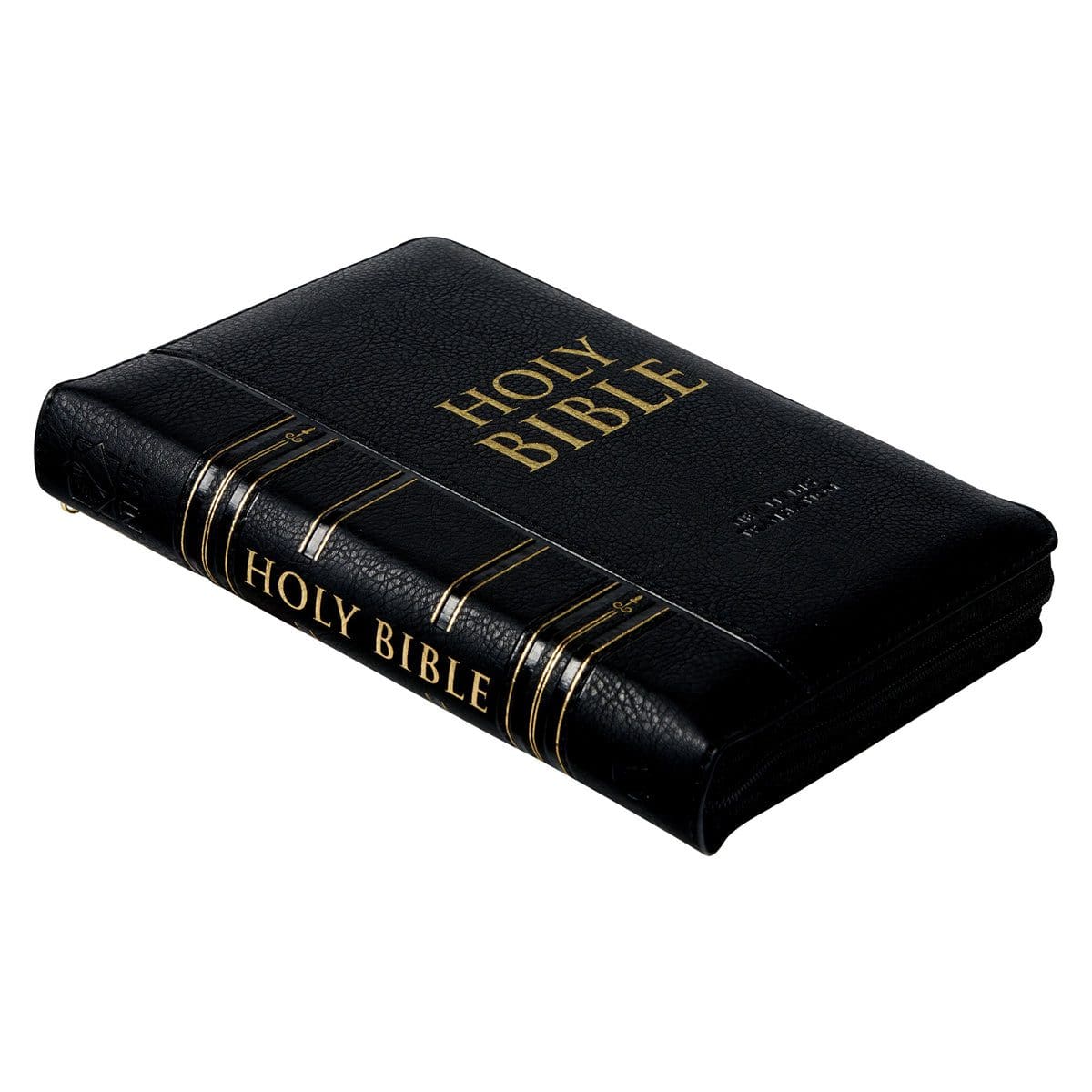 9781776370320_feature2 NLT Black Faux Leather Flexcover Compact Bible With Zip - Image 9
