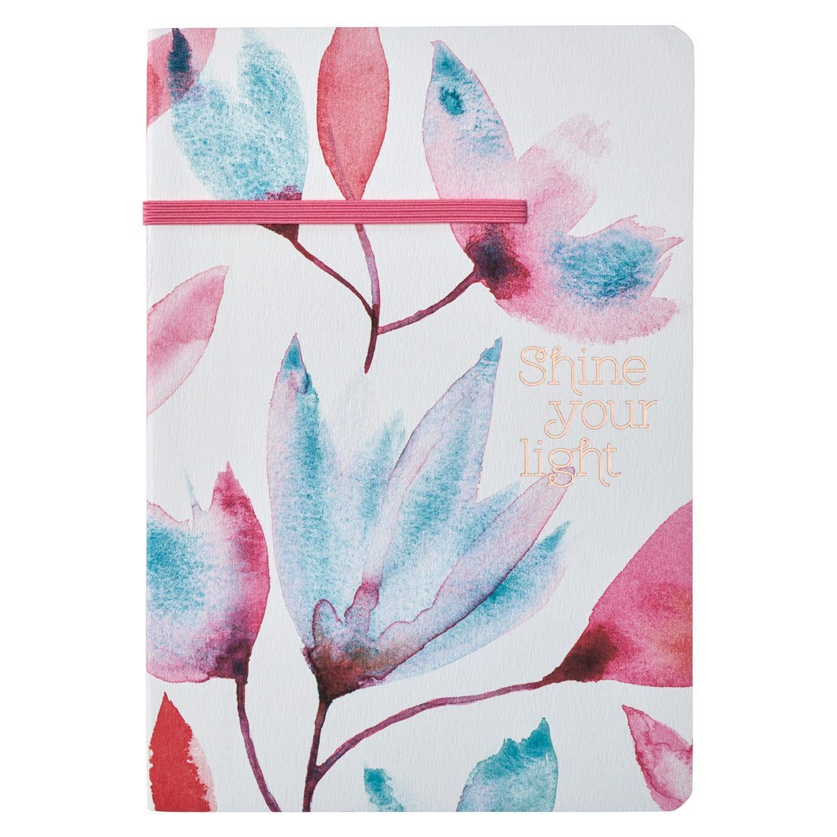 9781955894067_front Shine Your Light Pink Petals Paperback Journal with Elastic Closure - Image 7