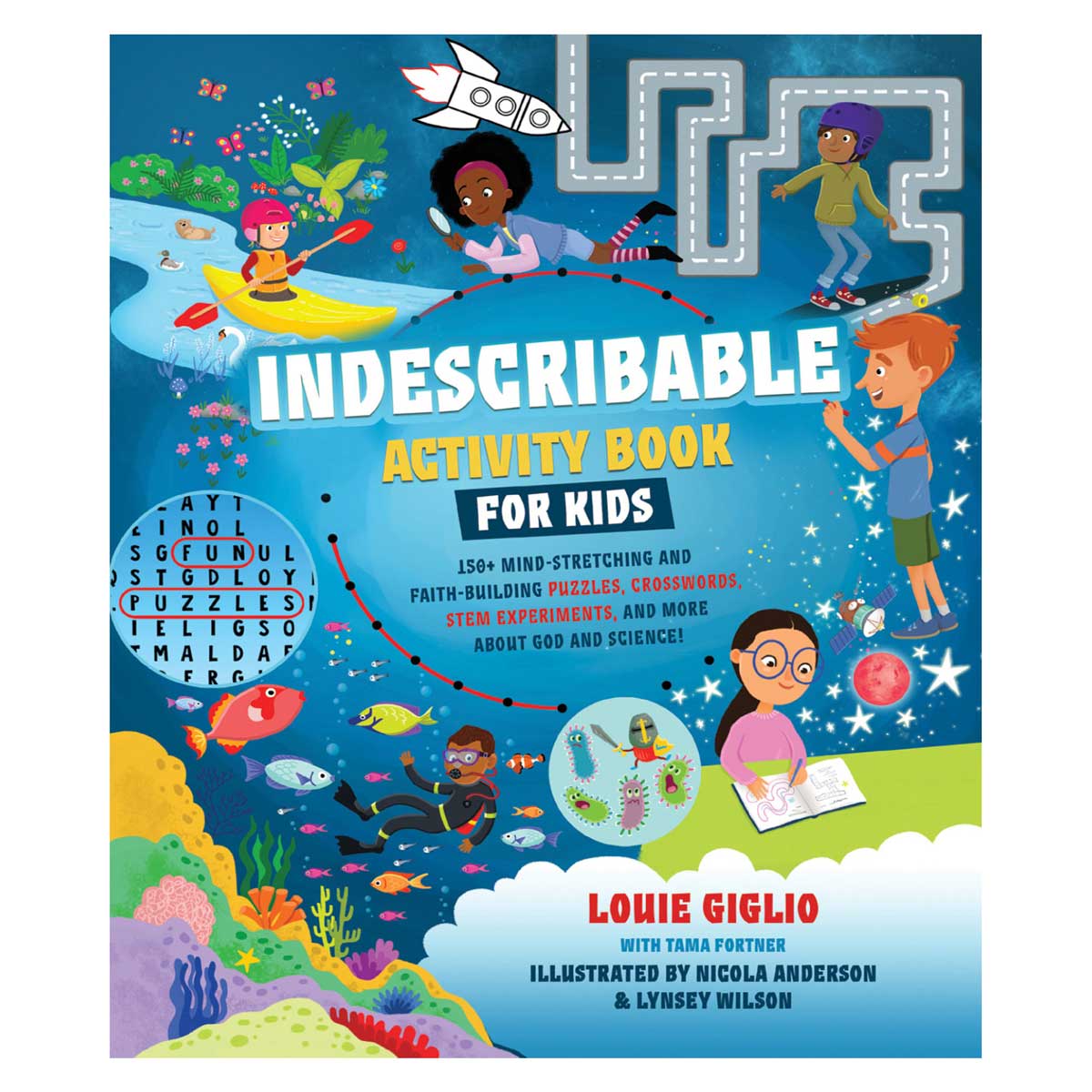 9781991237149_front Indescribable Activity Book for Kids: 150+ Mind-stretching and Faith-building Puzzles PB - Image 1