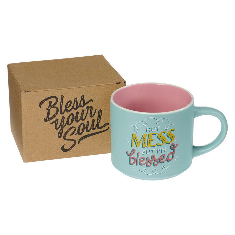 1220000138179_feature1 Hot Mess But I'm Blessed Ceramic Mug - Image 3