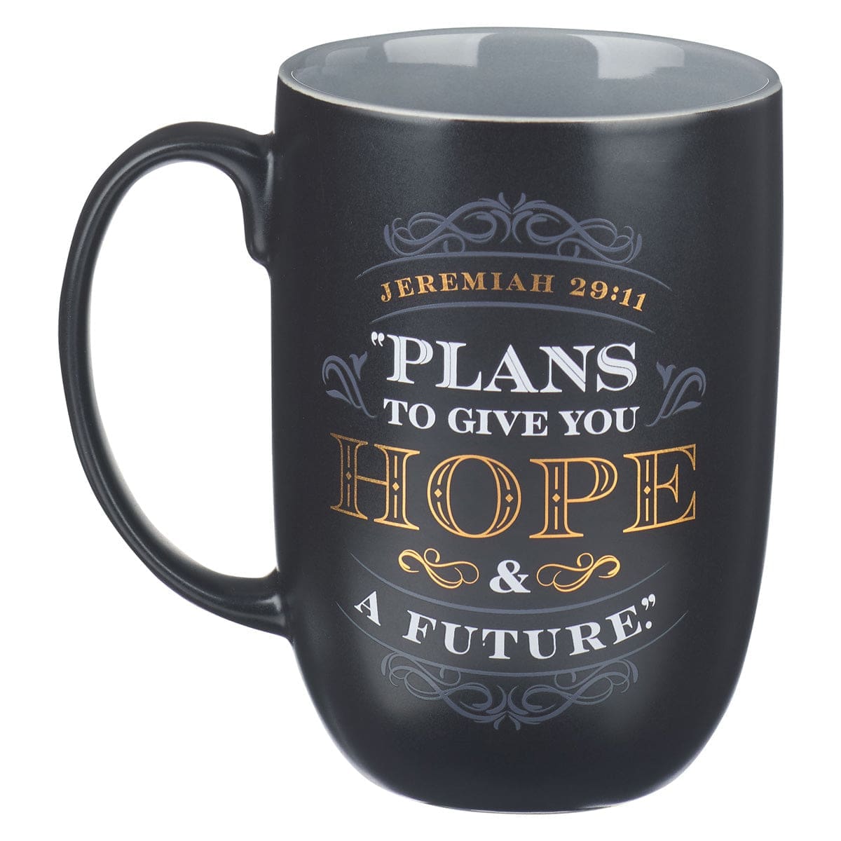 1220000322875_back Plans To Give You Hope And A Future Black And Grey Ceramic Mug - Jer 29:11 - Image 9