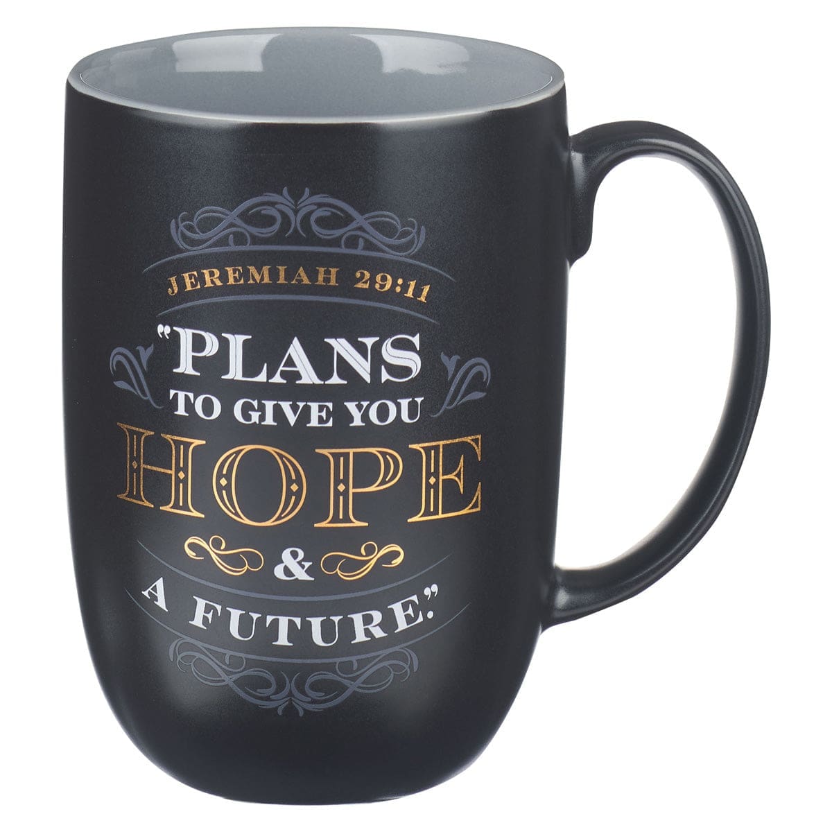 1220000322875_front Plans To Give You Hope And A Future Black And Grey Ceramic Mug - Jer 29:11 - Image 8
