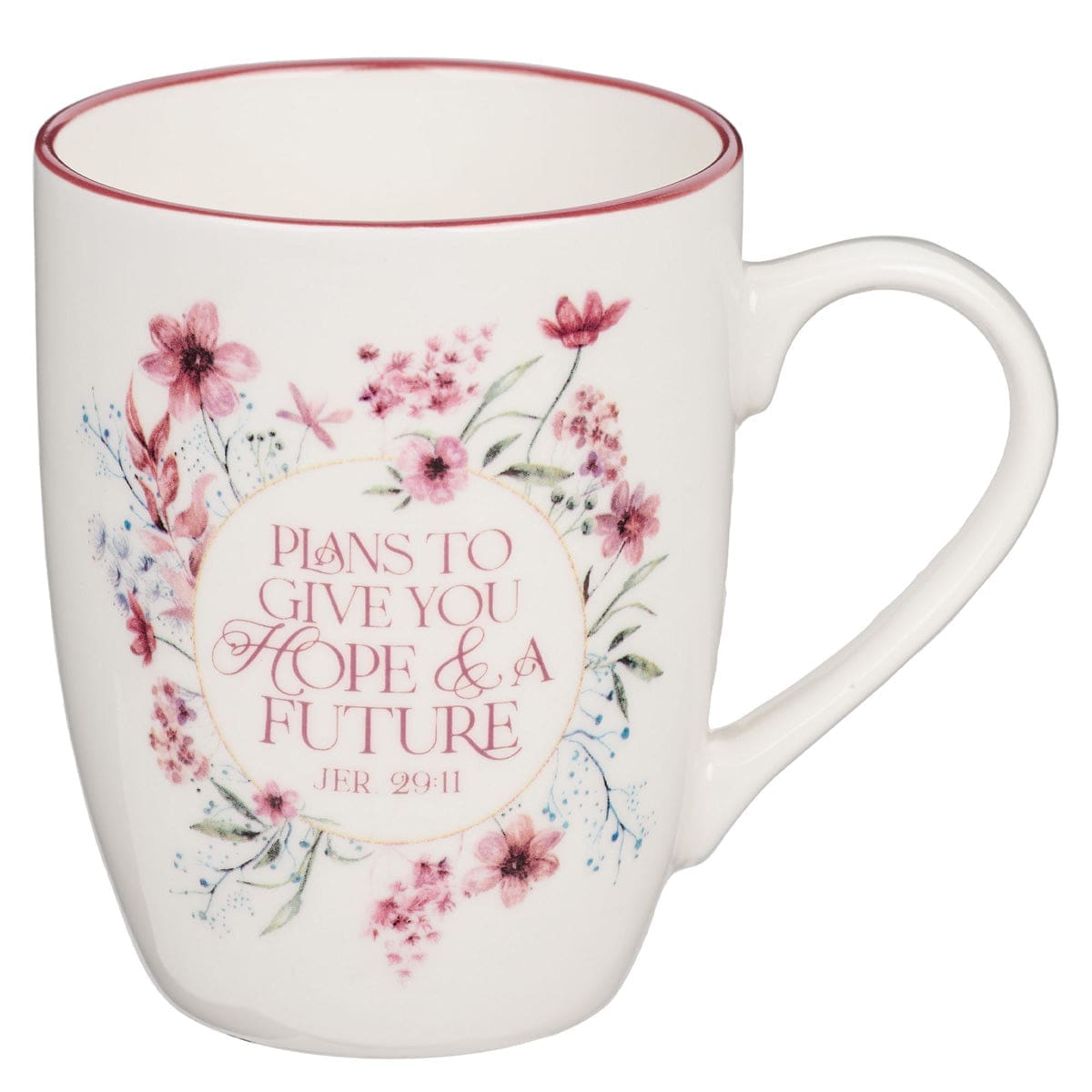 1220000323759_front Plans To Give You Hope And A Future Floral Ceramic Mug - Jeremiah 29:11 - Image 7