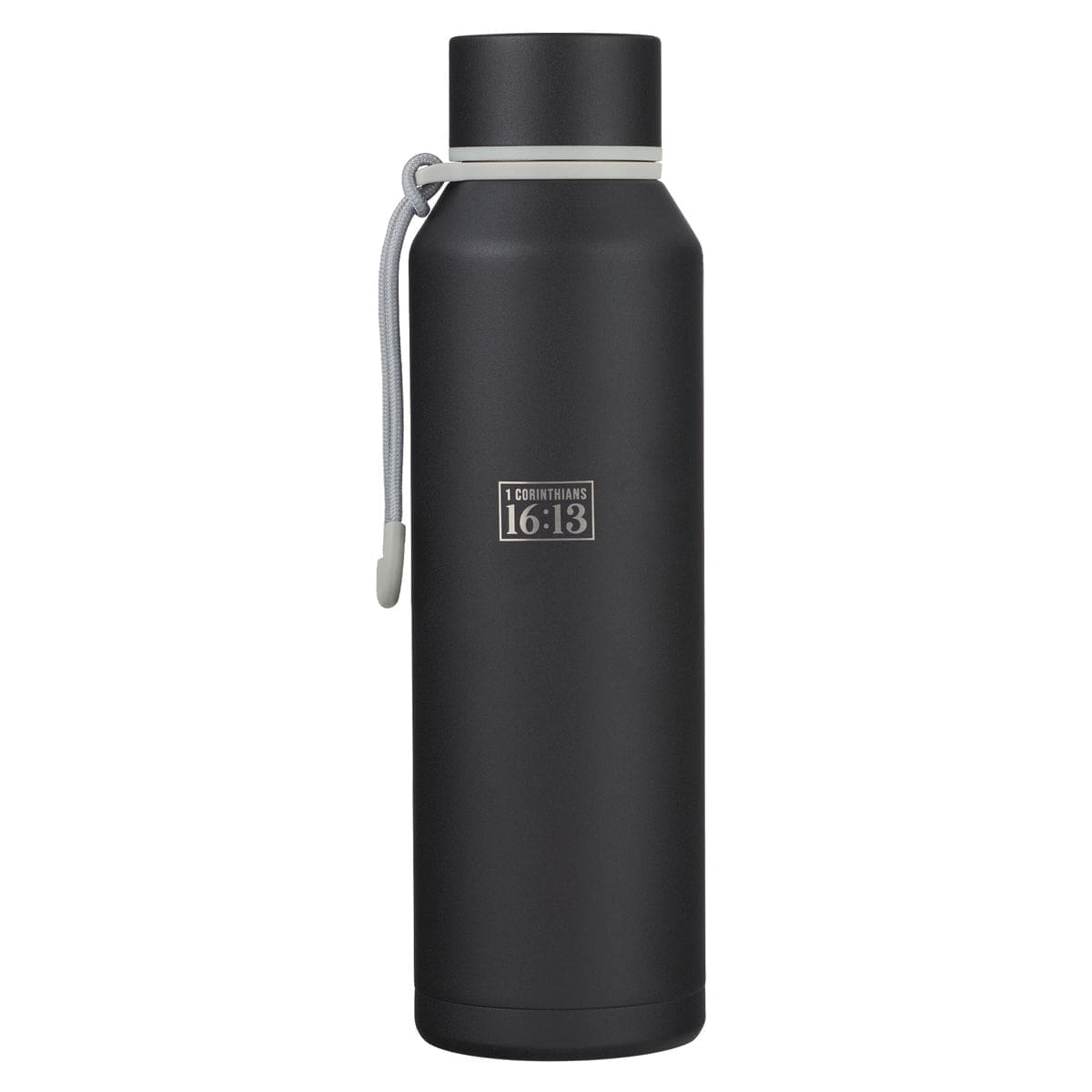 1220000326866_back Stand Firm Black Stainless Steel Water Bottle - Image 5