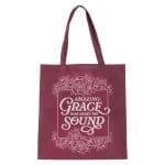 Amazing Grace How Sweet the Sound Burgundy Non-Woven Tote Bag - Image 3