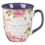 Many Women Do Noble Things But You Surpass Them All Ceramic Mug with Blue Interior - Image 3