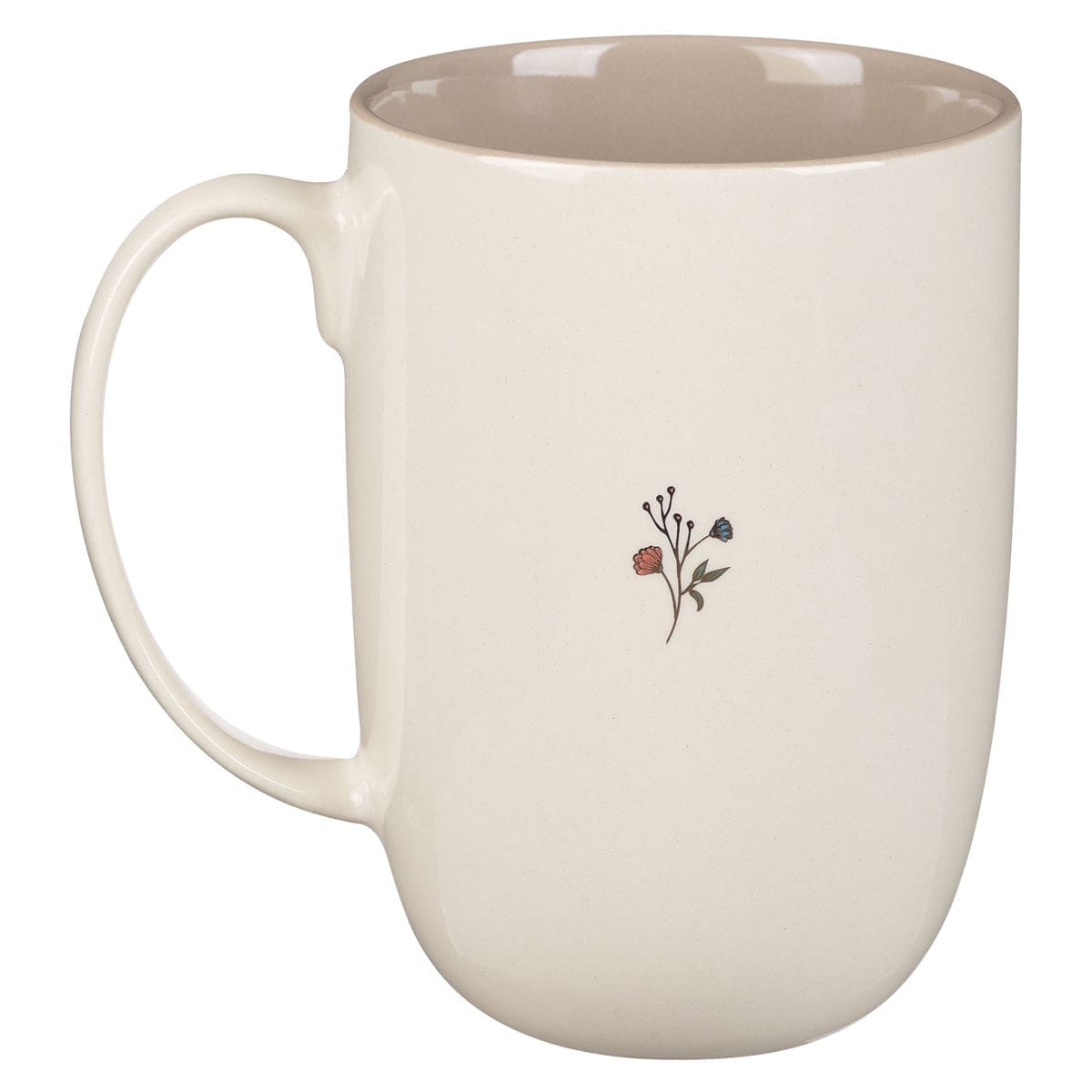 1220000327559_back He Has Made Everything Beautiful in Its Time Cream Ceramic Mug with Brown Interior - Image 4