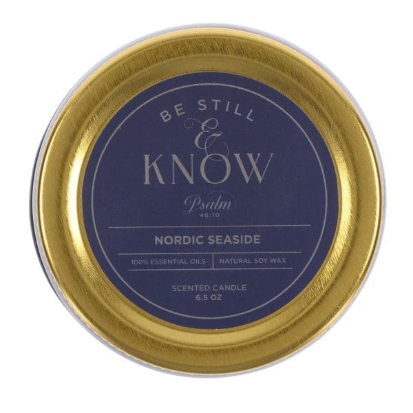 Be Still and Know Nordic Seaside Scented Candle with Screw Top Lid - Image 7