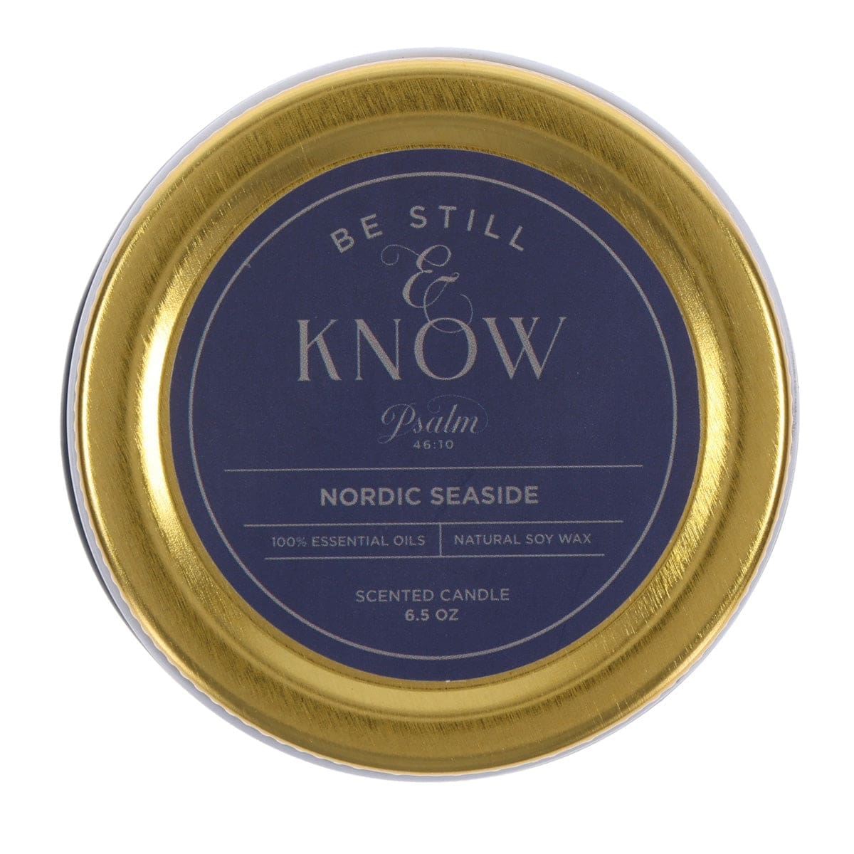 1220000328297_feature1 Be Still and Know Nordic Seaside Scented Candle with Screw Top Lid - Image 7