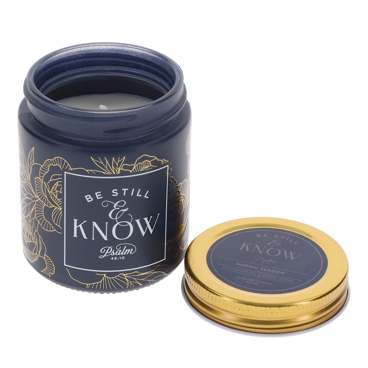 1220000328297_feature2 Be Still and Know Nordic Seaside Scented Candle with Screw Top Lid - Image 8