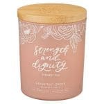 Strength and Dignity Grapefruit Grove Scented Candle with Bamboo Lid - Image 2