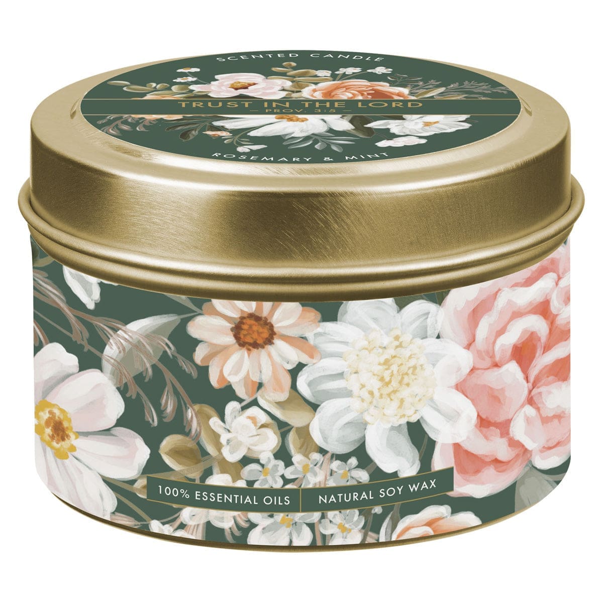 1220000328358_front Trust in the Lord Rosemary and Mint Scented Candle in Tin - Image 2