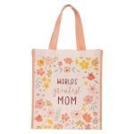 World's Greatest Mom Floral Non-Woven Tote Bag - Image 2