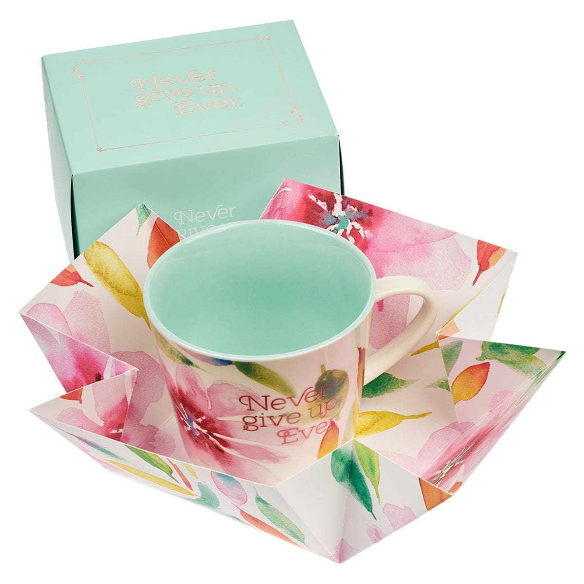 1230000109161_feature1 Never Give Up Ever Pink Daisies Ceramic Mug - Image 13
