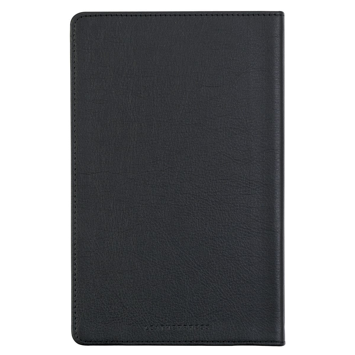 1230000122009_back Leatherpress Tuxedo Black Large Genuine African Leather Journal - Image 14
