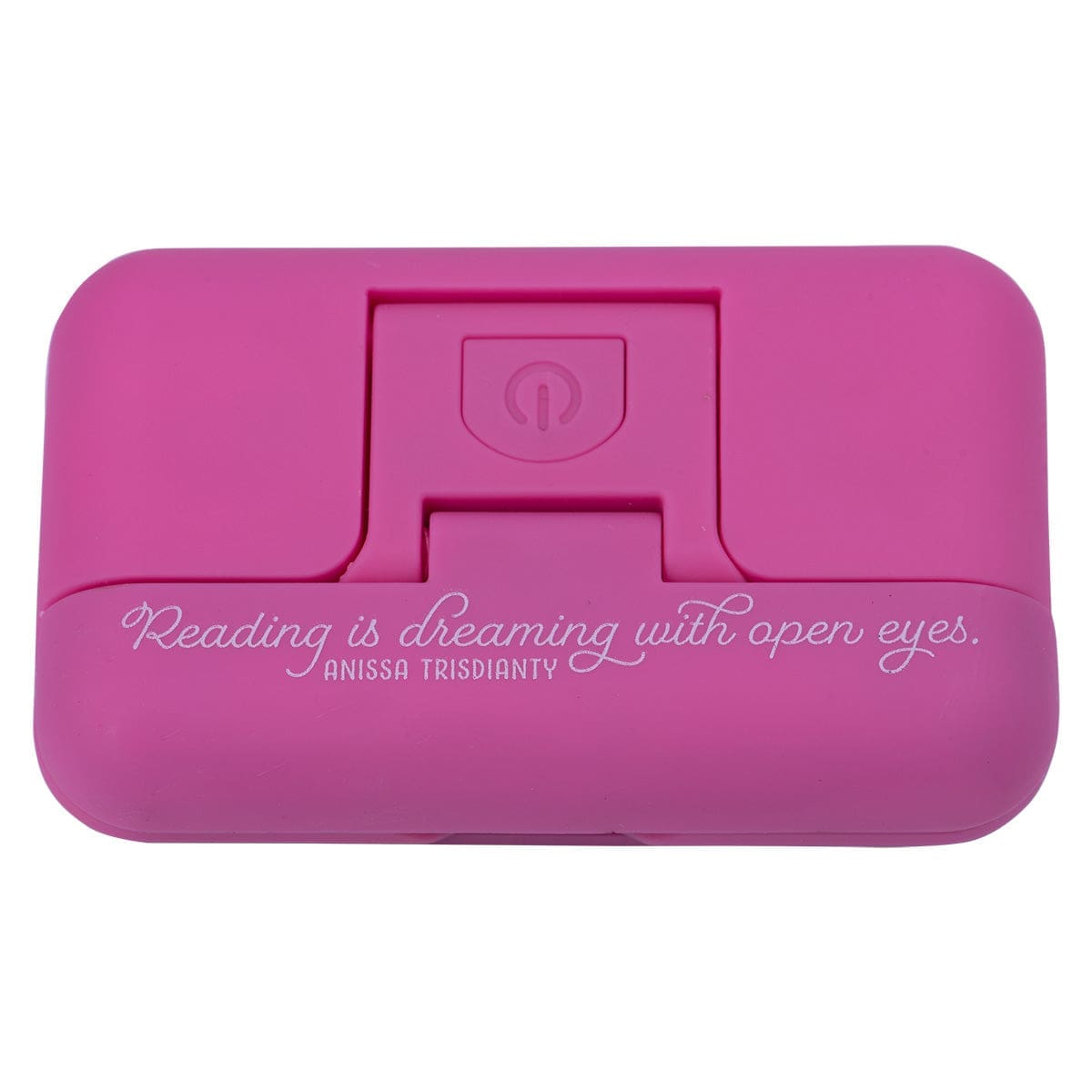 6006937156906_front Reading Is Dreaming With Open Eyes Pink Glow In The Dark Book Light - Image 9