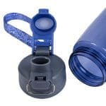Play Hard, Pray Harder - Never Stop Praying Purple Plastic Water Bottle - Image 12