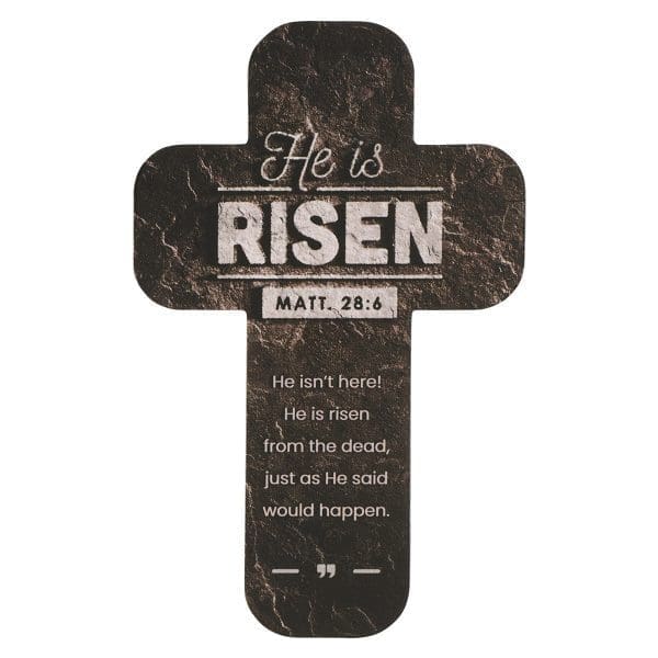 He Is Risen Black Cross Bookmark Set Of 6 - Matthew 28:6 - Image 5
