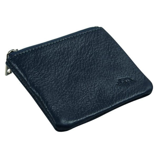 Genuine African Leather Navy Small Coin Purse - Image 14