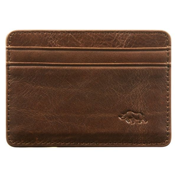 Genuine African Leather Brown Card And ID Holder - Image 6