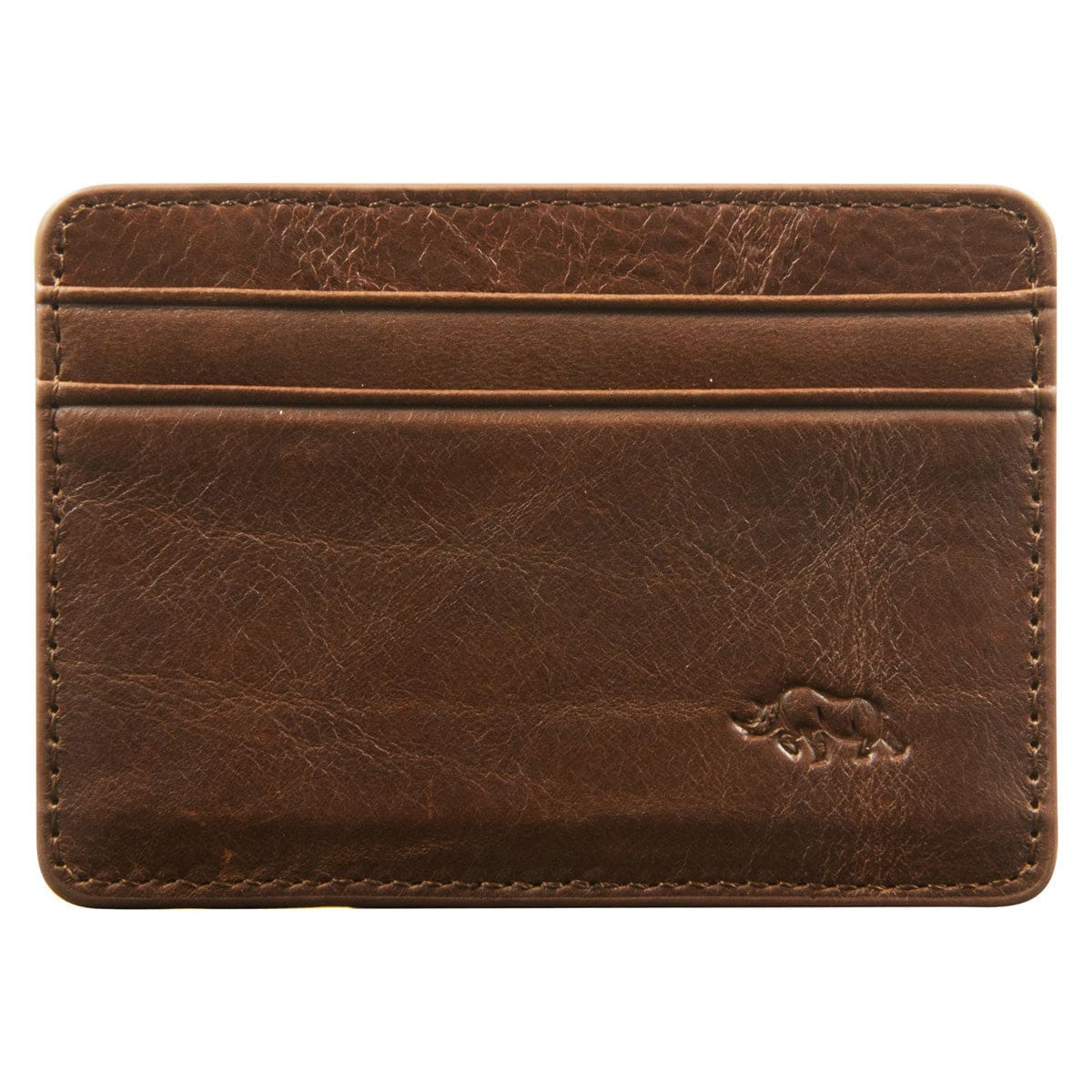 6006937162044_front Genuine African Leather Brown Card And ID Holder - Image 6