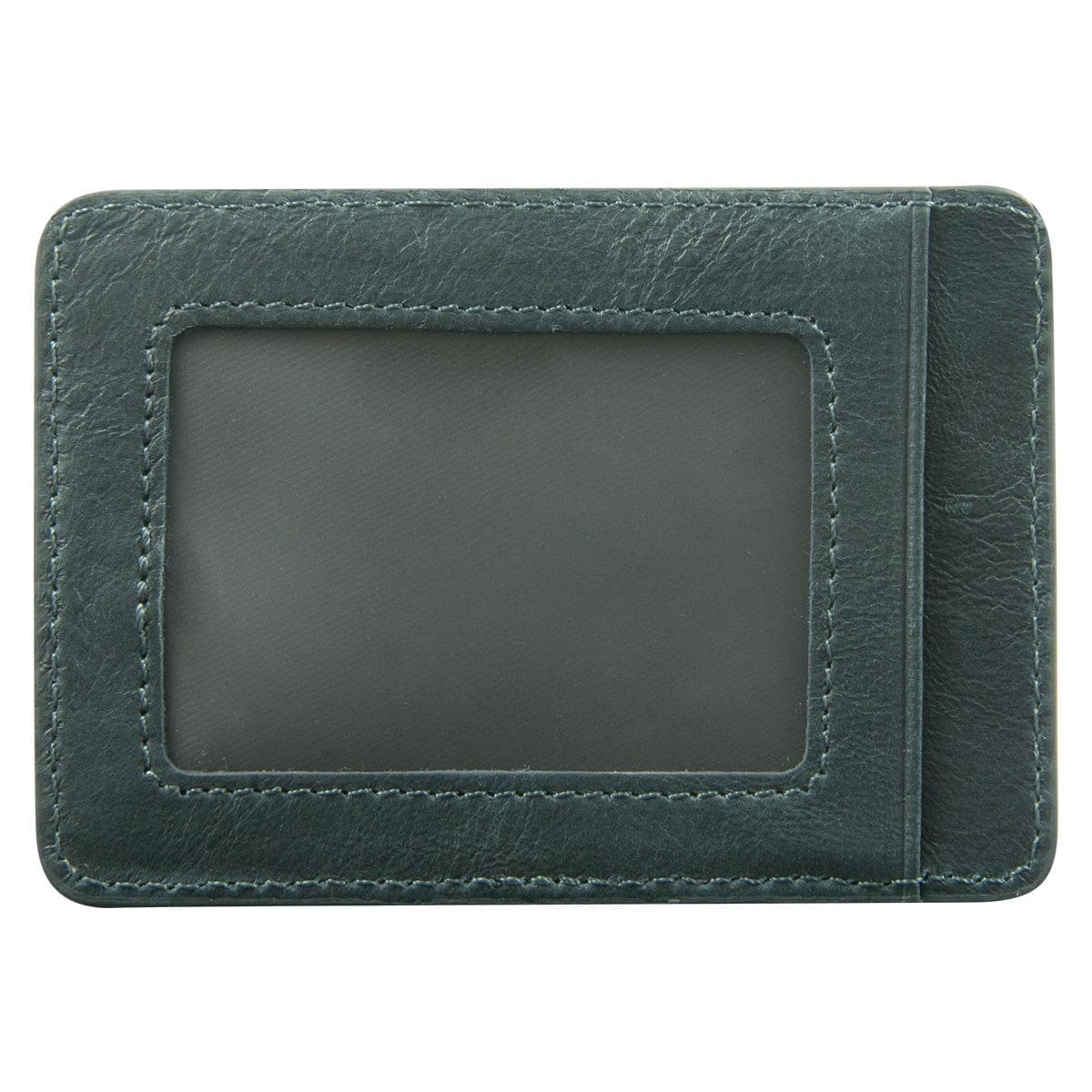 6006937162068_back Genuine African Leather Midnight Blue Card And ID Holder - Image 7