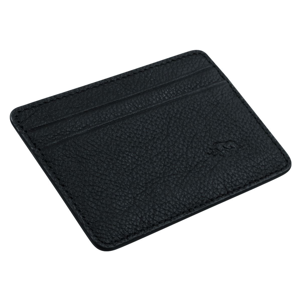 6006937162075_feature1 Genuine African Leather Matt Black Card And ID Holder - Image 12