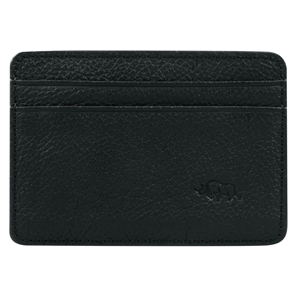 6006937162075_front Genuine African Leather Matt Black Card And ID Holder - Image 10