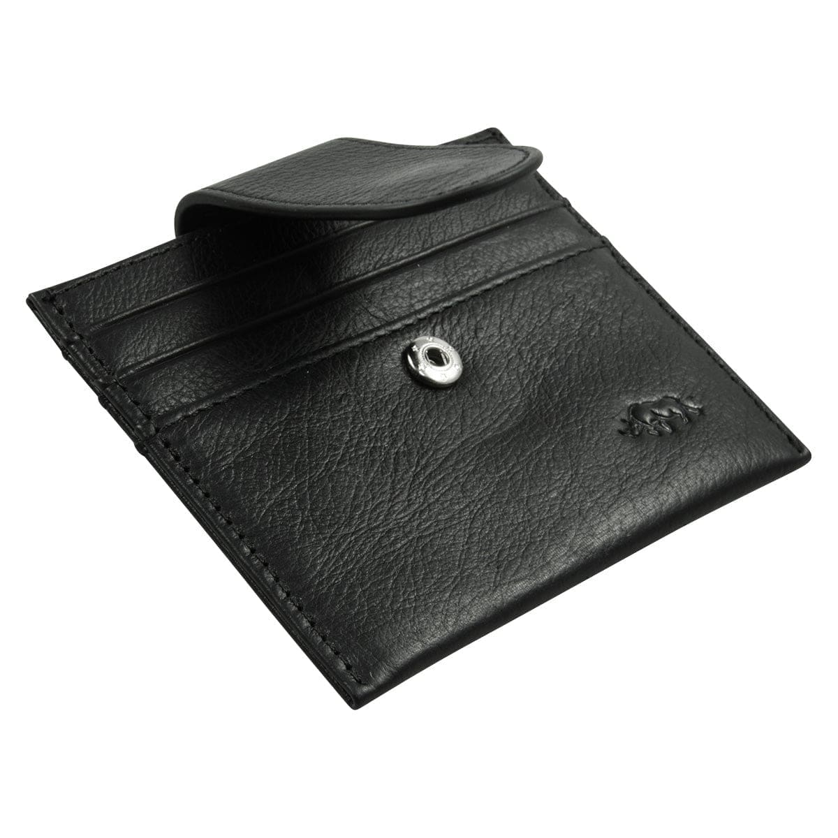 6006937162099_feature2 Genuine African Leather Black Wallet With Clip Closure - Image 12