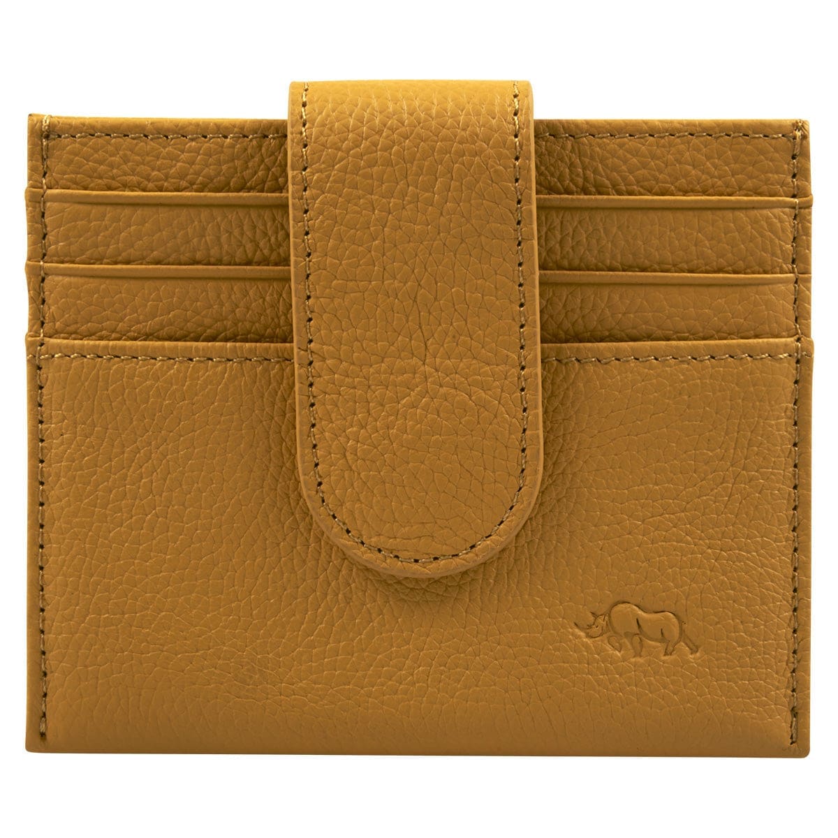 6006937162150_front Genuine African Leather Yellow Wallet With Clip Closure - Image 12