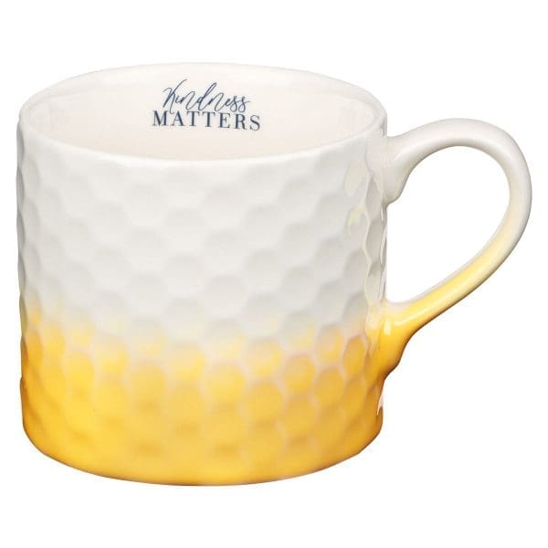 Kindness Matters White & Yellow Ceramic Mug - Proverbs 16:24 - Image 7