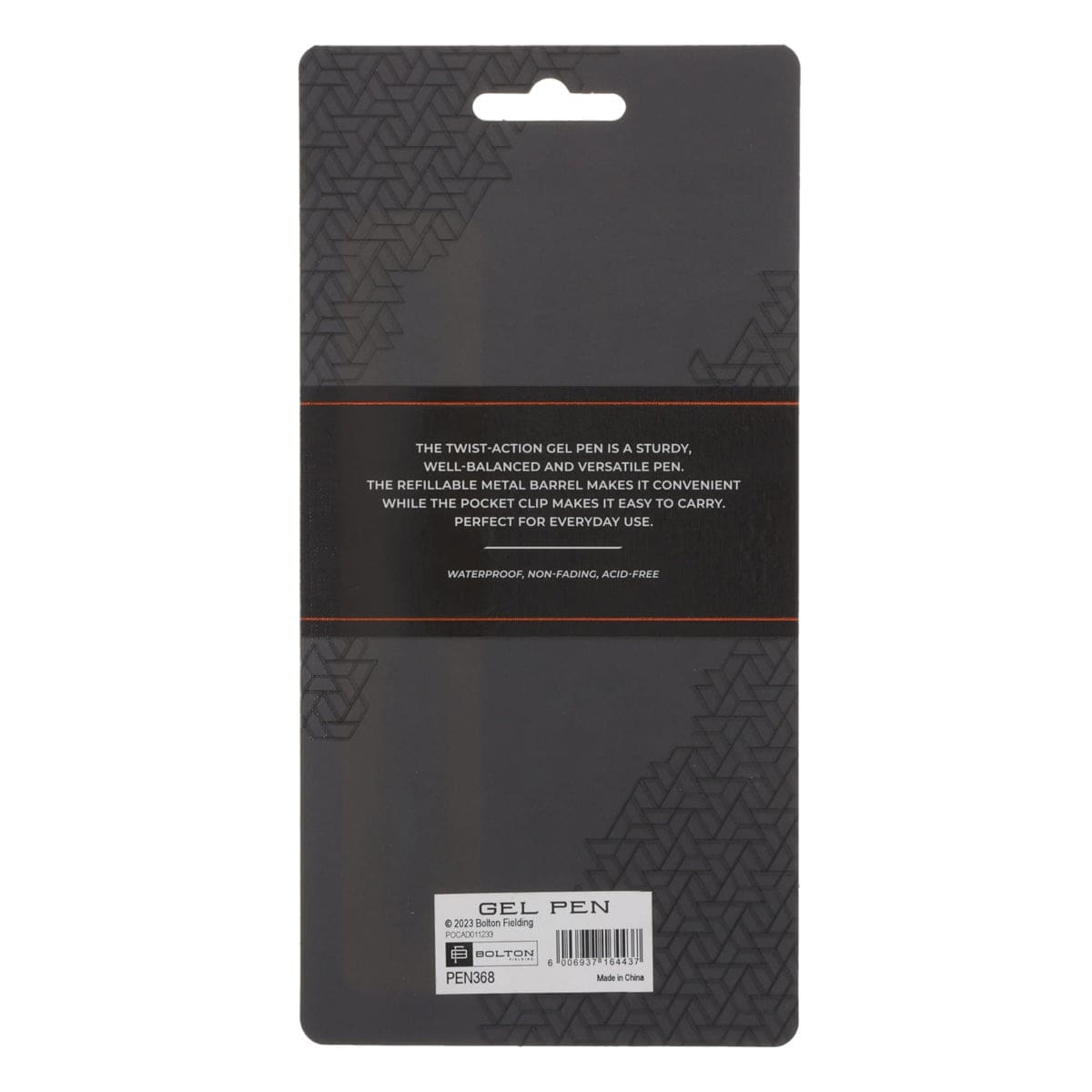 6006937164437_back Bolton Black Twist-Action Pen - Image 5