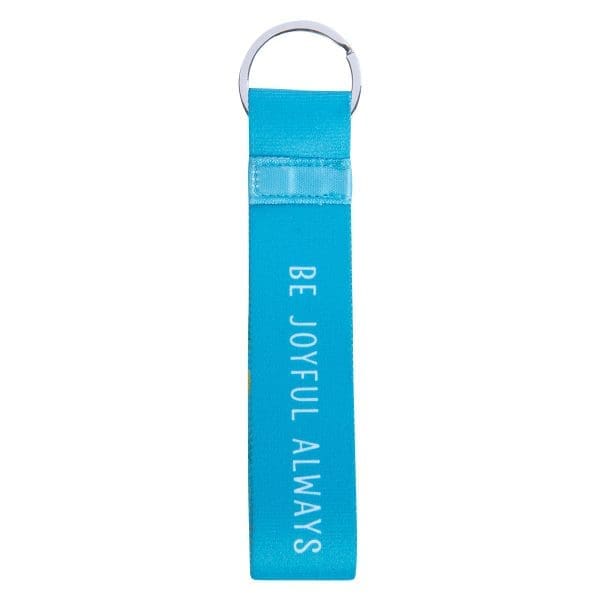 Be Joyful Always Neoprene Wristlet Key Ring - Image 7