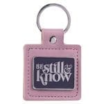 Be Still and Know Metal and Faux Leather Key Ring - Image 5