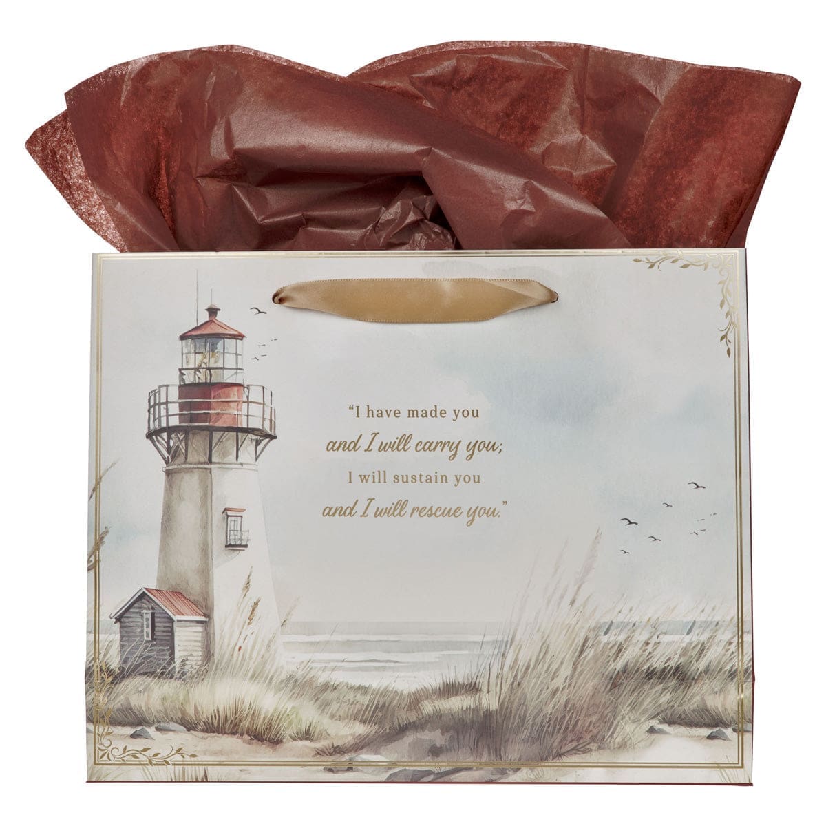 6006937168053_back I Have Made You and I Will Carry You Large Landscape Gift Bag with Gift Tag - Image 8