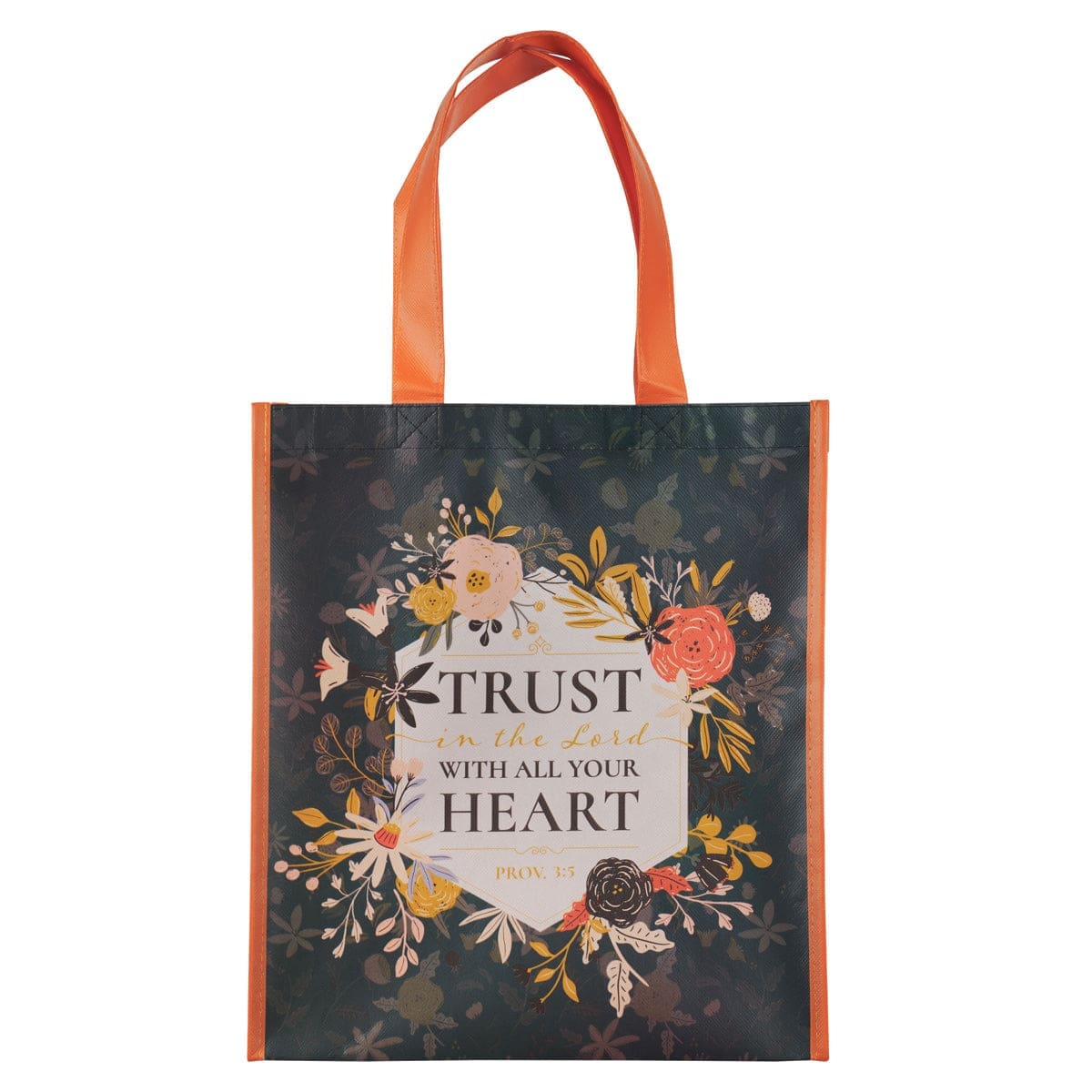 6006937170216_front Trust in the Lord with All Your Heart Non-Woven Tote Bag - Image 6