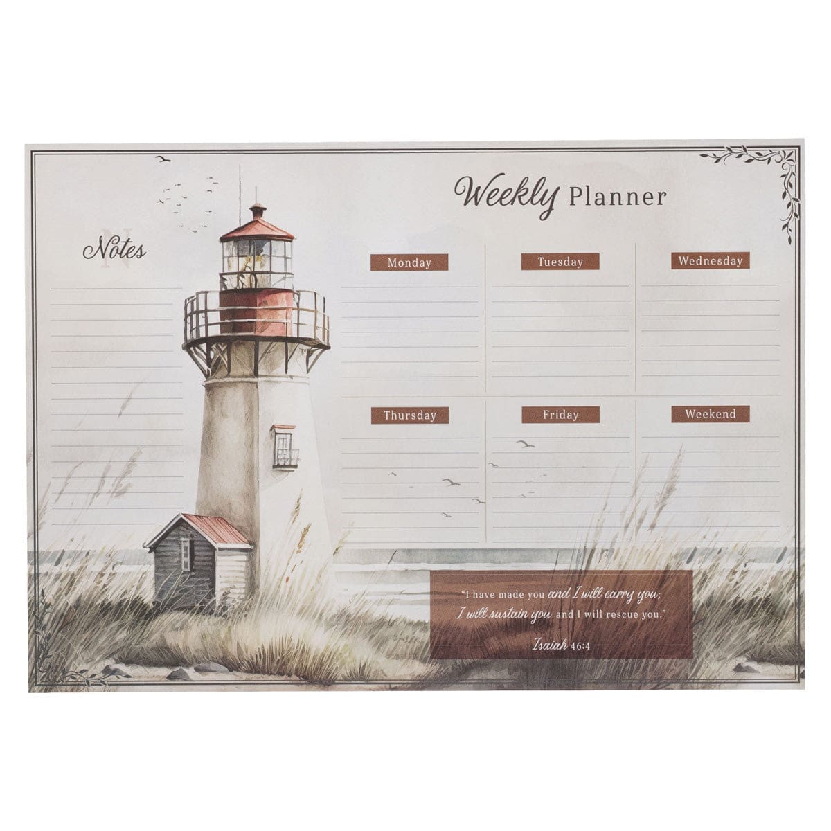 6006937170438_front A3 Weekly Desk Planner - I Have Made You and I Will Carry You - Image 3