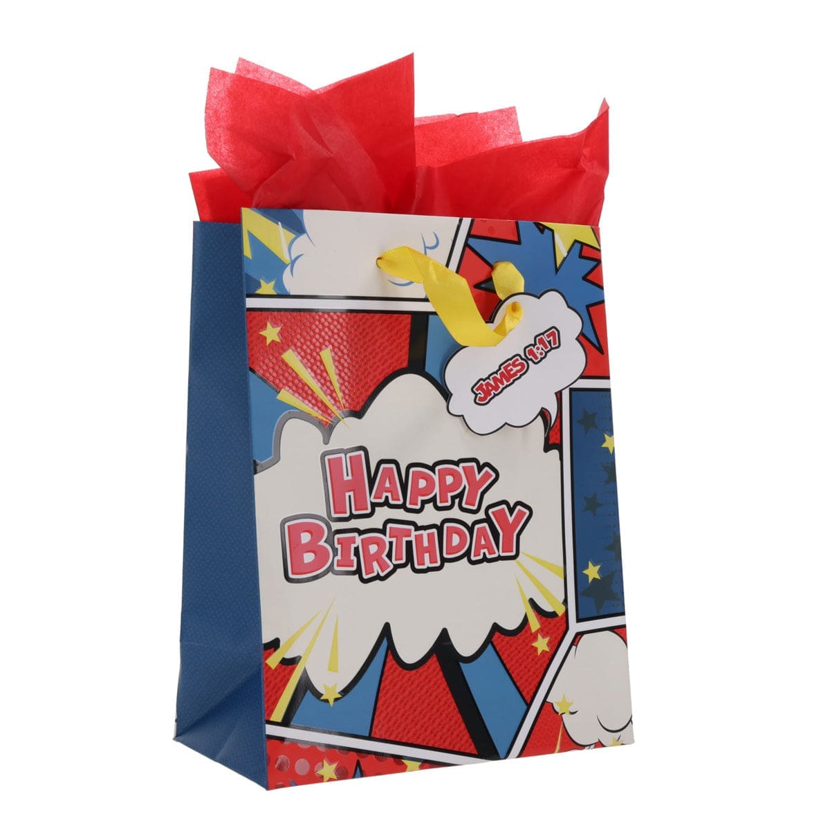 6006937171367_feature1 Every Good and Perfect Gift Is from Above - Happy Birthday Medium Gift Bag with Gift Tag - Image 9