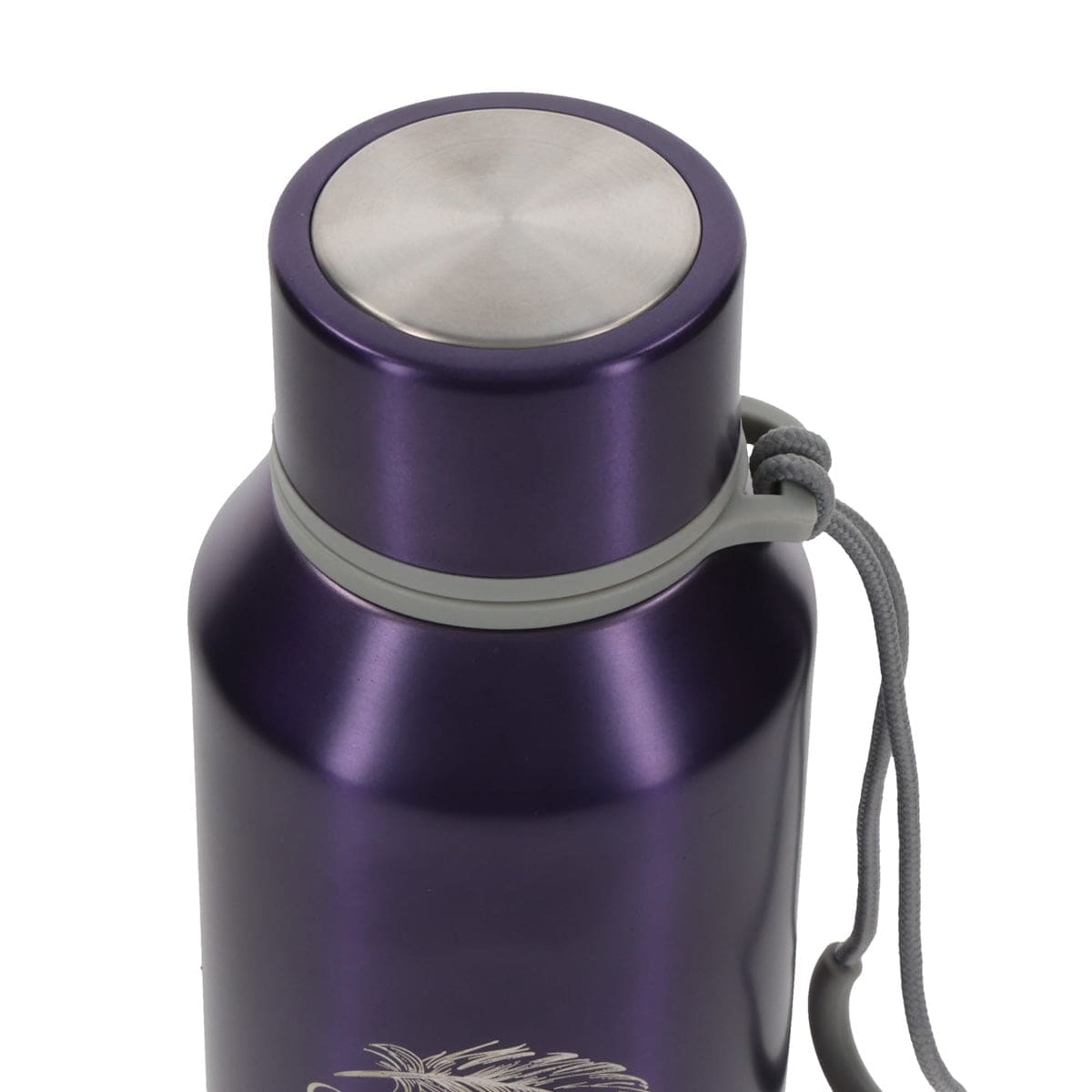 6006937172180_feature1 Under His Wings You Will Find Refuge Purple Stainless Steel Water Bottle - Image 6