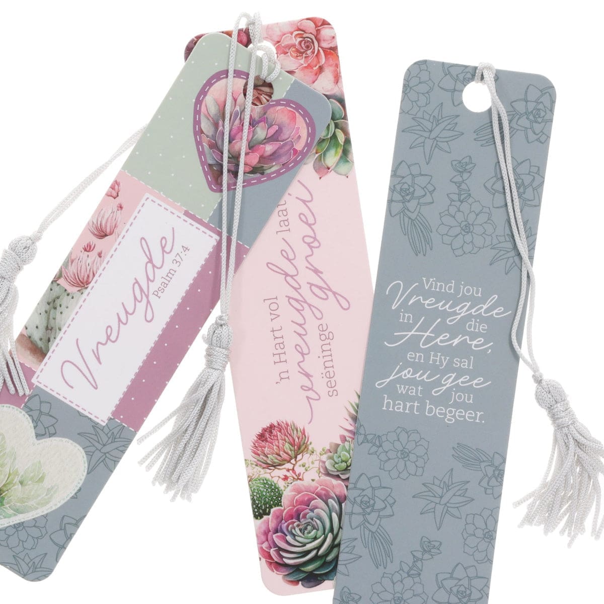 6006937172548_feature1 Vind Vreugde in die Here Afrikaans Three-Piece Bookmark with Tassel Set - Image 6
