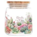 Vind Vreugde in die Here Afrikaans Glass Cookie Jar with Bamboo Lid - Image 4