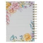 Lord Delights Isaiah 62:4 Bible Verse Floral Wreath 192 Ruled Pages, Large Hardcover Notebook - Image 2