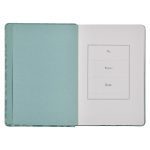 Always Stay Humble & Kind Classic Lined Teal/Gold Floral Notebook w/Ribbon Marker - Image 3