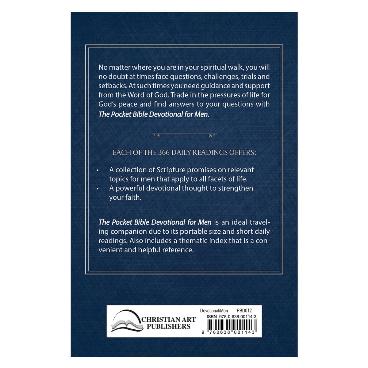 9780638001143_back Pocket Bible Devotional For Men Navy (Paperback) - Image 12