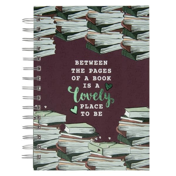 Between The Pages Of A Book Is A Lovely Place To Be Large Hardcover Wirebound Journal - Image 5