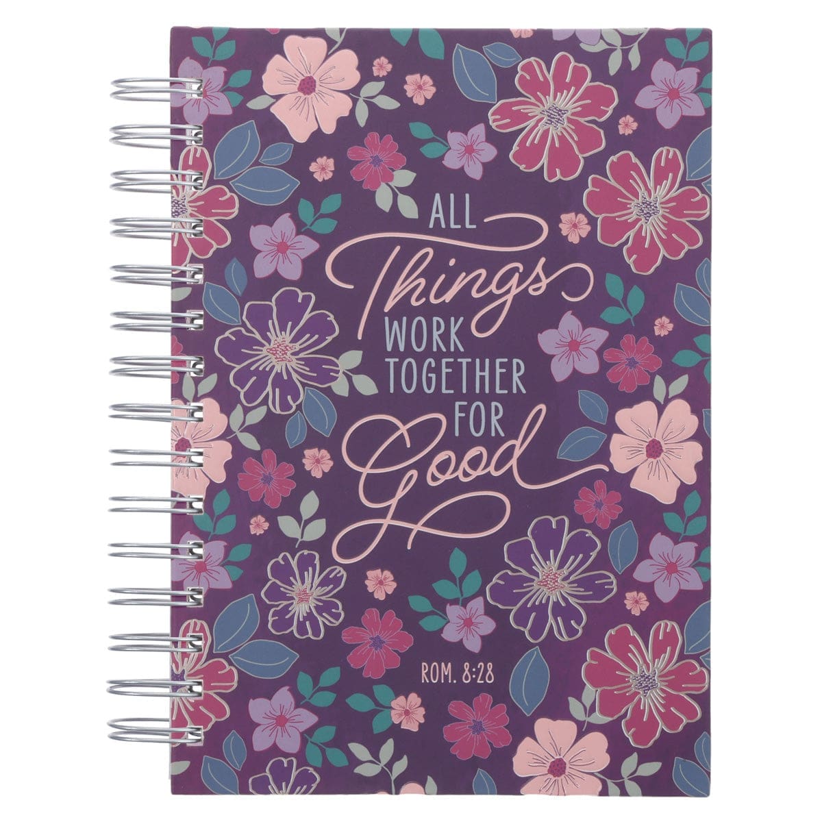 9780638003369_front All Things Work Together for Good Hardcover Wirebound Journal - Image 2